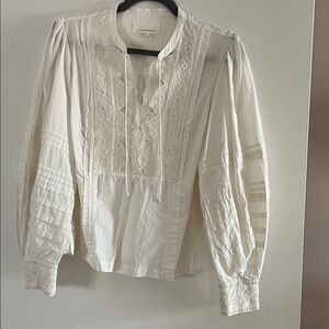 Anthropologie Ivory Blouse